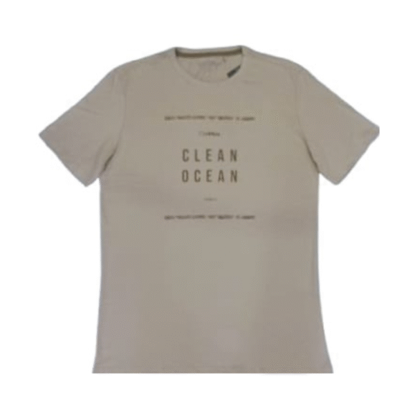 "Camiseta Masculina Clean Ocean Bege - Estampa Minimalista" - Imagem 5